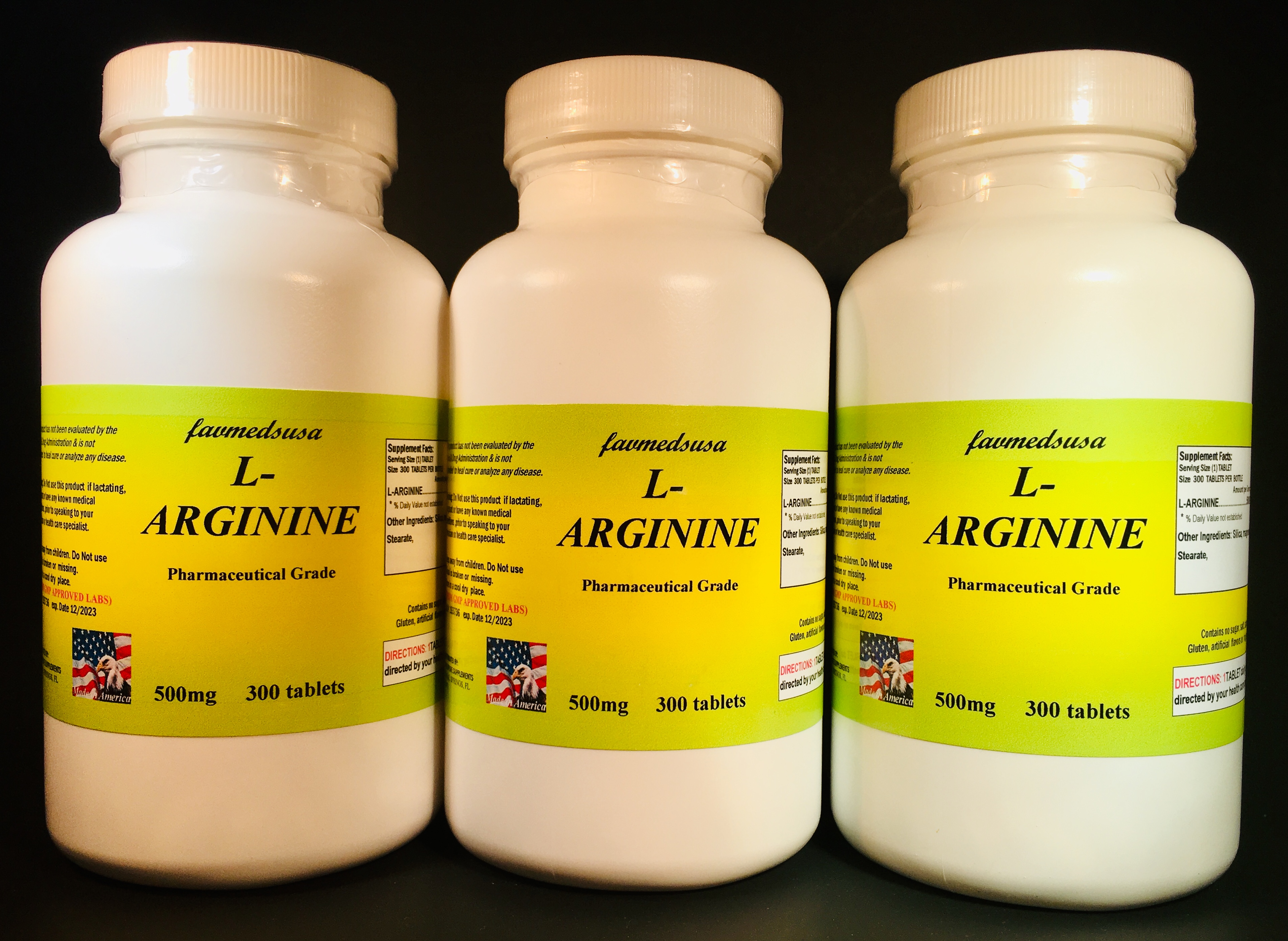  L-Arginine 500mg - 900 (3x300) tablets